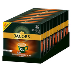 Jacobs Kaffeekapseln Guten Morgen XL Intense - 10er Pack (10 x 20 Getränke) & Kaffeekapseln Lungo Decaffeinato- Intensität 6- 200 Nespresso kompatible Kapseln, 10er Pack, 10 x 20 Getränke