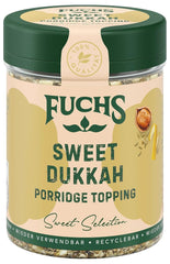 Fuchs Gewürze - Porridge Topping "Sweet Dukkah" - crunchy Topping with Haselnuss, Sesam und Mandeln für Oat-Meals - aus natürliche Ingredient - 60 g in wiederverwendbarer, recyclebarer Dose