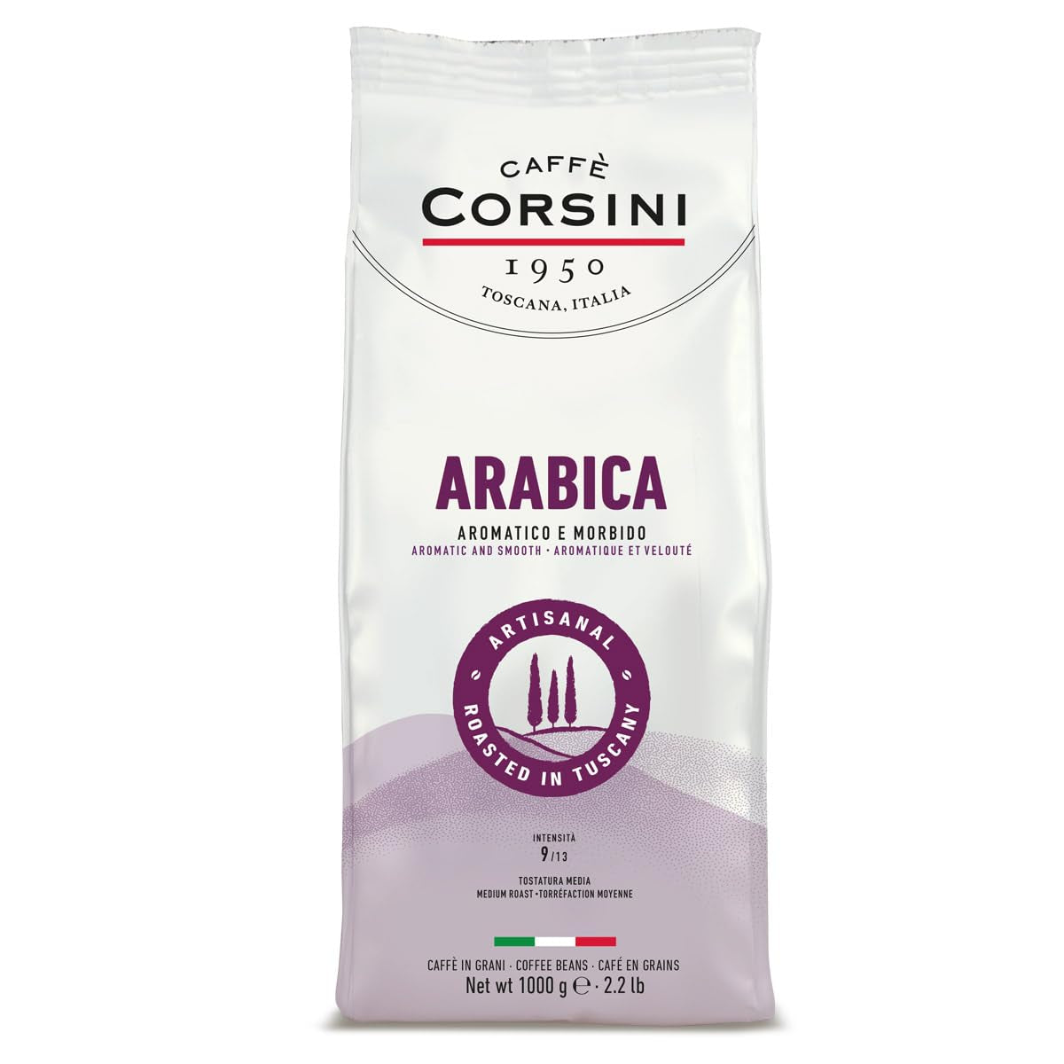 Corsini Caffe Super Cremoso in Grani Italian Espresso Beans - Amestec de cafele premium pentru o cafea corpolentă, cu un caracter puternic și un gust de lungă durată Cafea Naty Shop Noutate 2025: Aromatic și catifelat