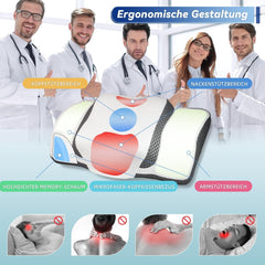 Pernă ortopedică, pernă ergonomică pentru gât, pernă pentru cap, pernă din spumă de memorie originală pentru părți laterale, sprijin pentru spate și stomac, pernă de sprijin pentru gât pentru bărbați, femei (67.3 X 38.2 X 13.8/3Cm) Perne ortopedice cervicale Naty Shop