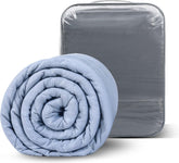 Winthome Weighted Blanket with Duvet Cover 150X205Cm 10.4Kg,Comfortable Weighted Blanket,Anti-Stress Therapy Blanket,Heavy Blanket for Deep Sleep and Better Recovery,Heavy Blanket for Adults (Grey) Beds and Blankets Besuche den Winthome-Store Gray 01 150X205Cm-10.4Kg