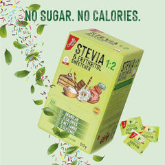Stevia + Erythritol 1:2 Süßstoff | 204 Myth Bag 2.5 G | 100% Natürlicher Zuckerersatz - 0 Kalorien - 0 Glykämischer Index - Keto Und Paleo - 0 Kohlenhydrate - Kein GVO - Castello since 1907-510 G Sweeteners Naty Shop
