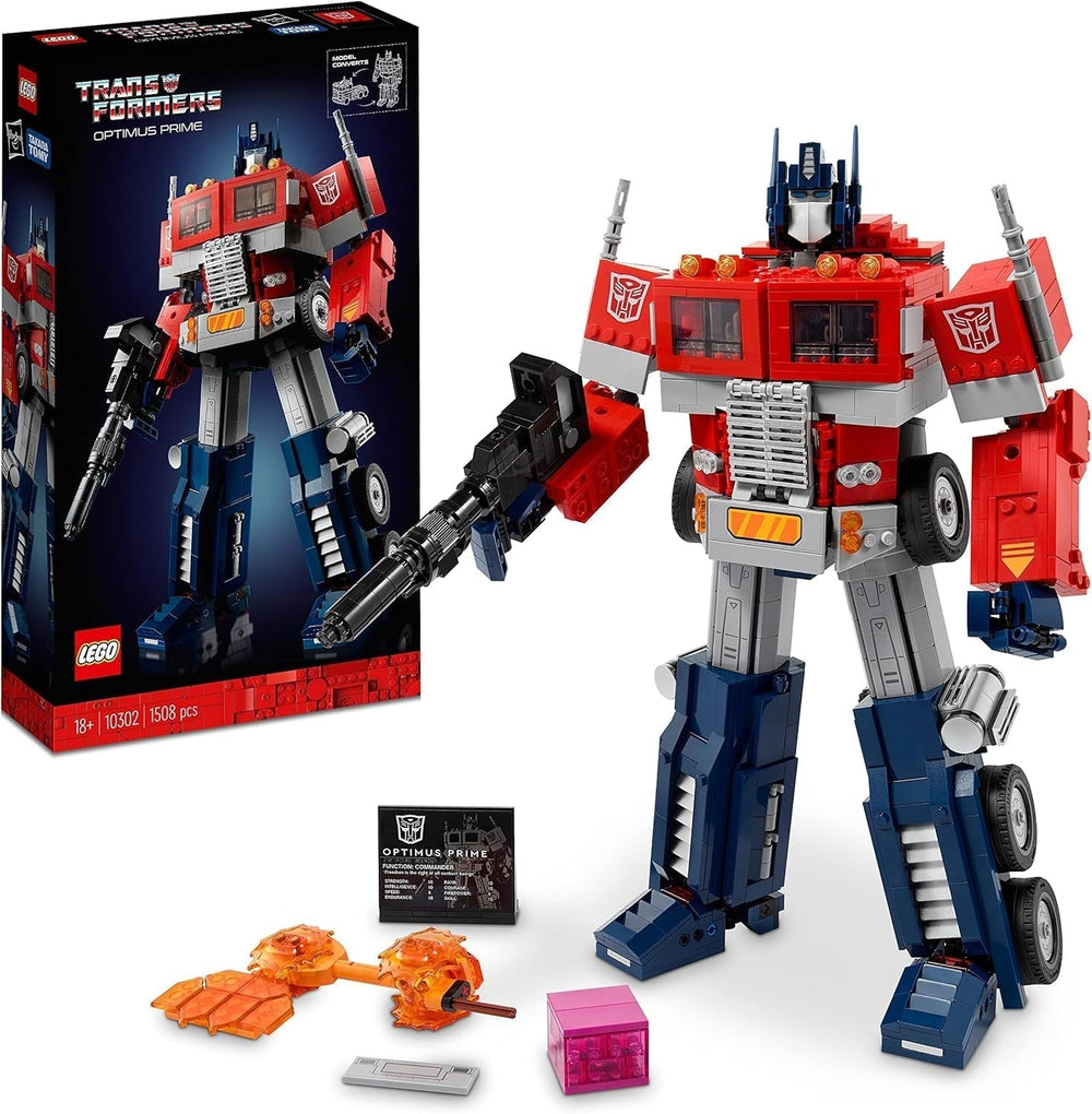 LEGO 10302 Icons Optimus Prime Set, 2In1 Robot Figure and Truck Model, Transformers Toy Model Kit for Adults, Birthday or Christmas Gift for Men, Women, Her and Him Building Sets Besuche den LEGO-Store Single Bed