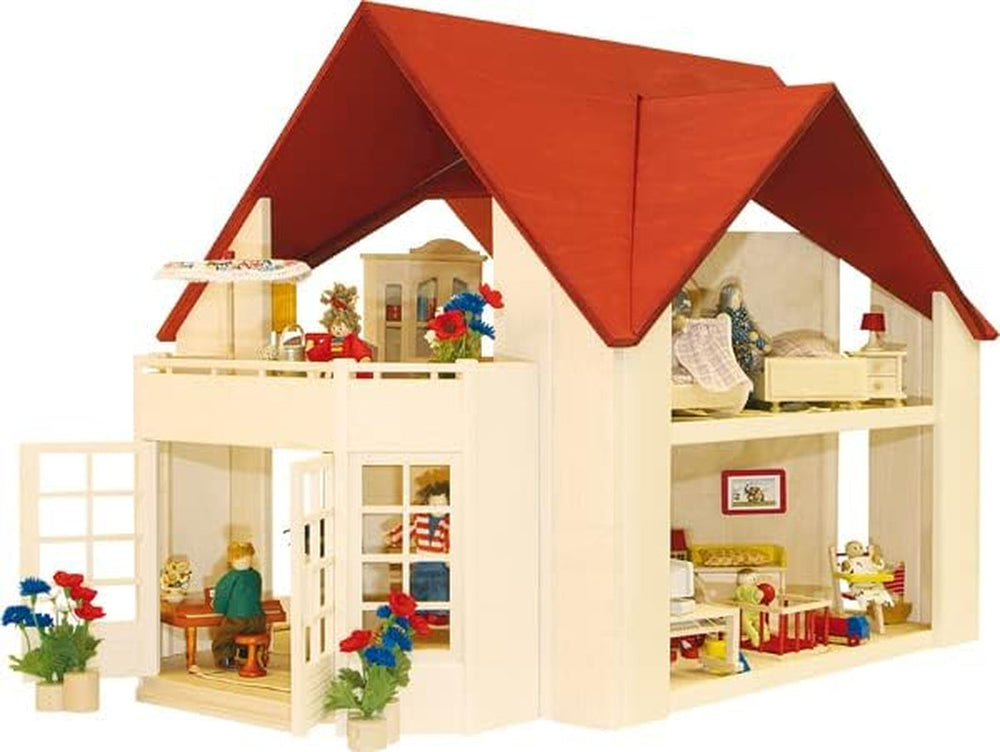 Rülke wooden toy 23112 Doll's house, wood colors, red Dollhouses Naty Shop Default title