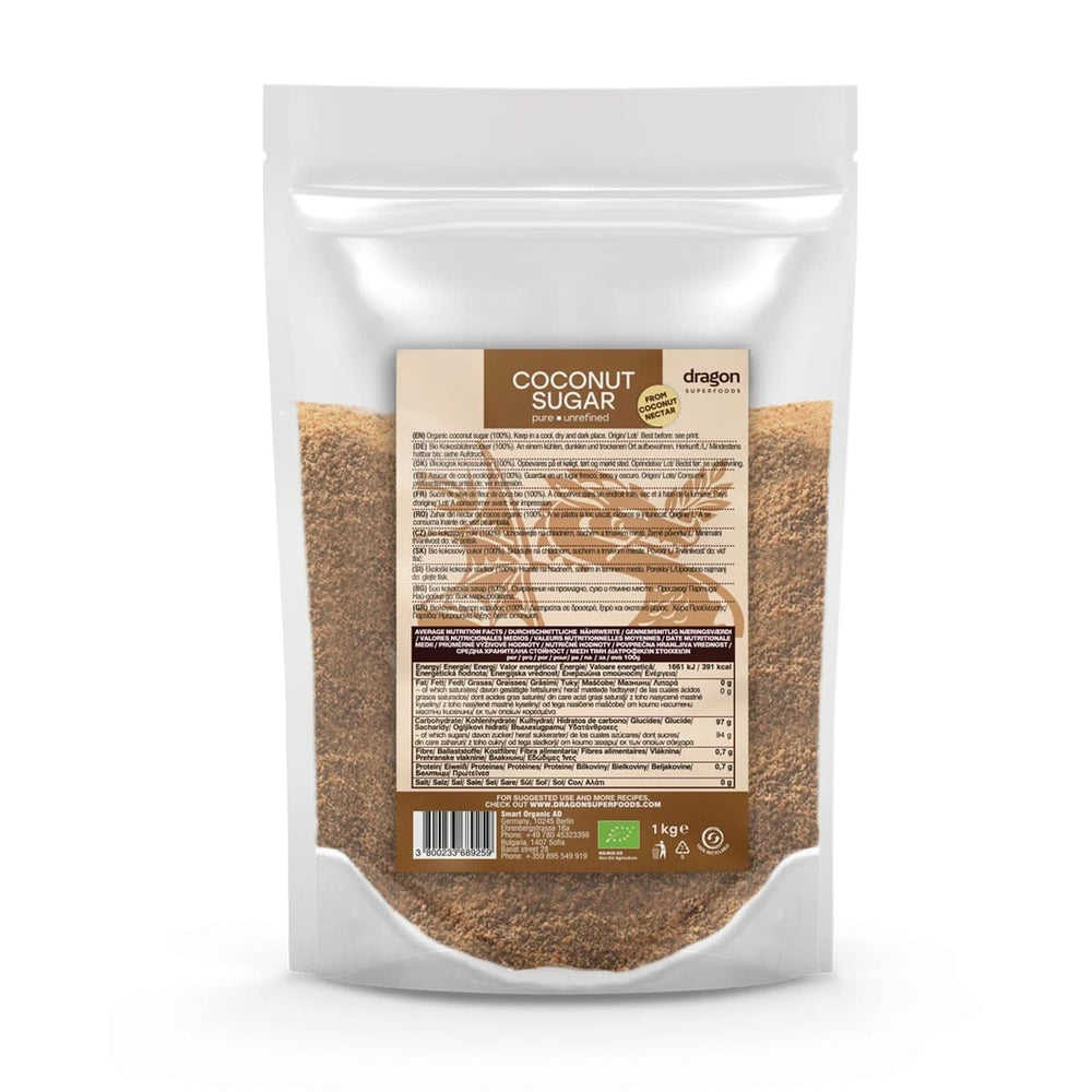 Coconut sugar-100% organic, unrefined, 1 Kg Sweeteners Naty Shop 1 Kg