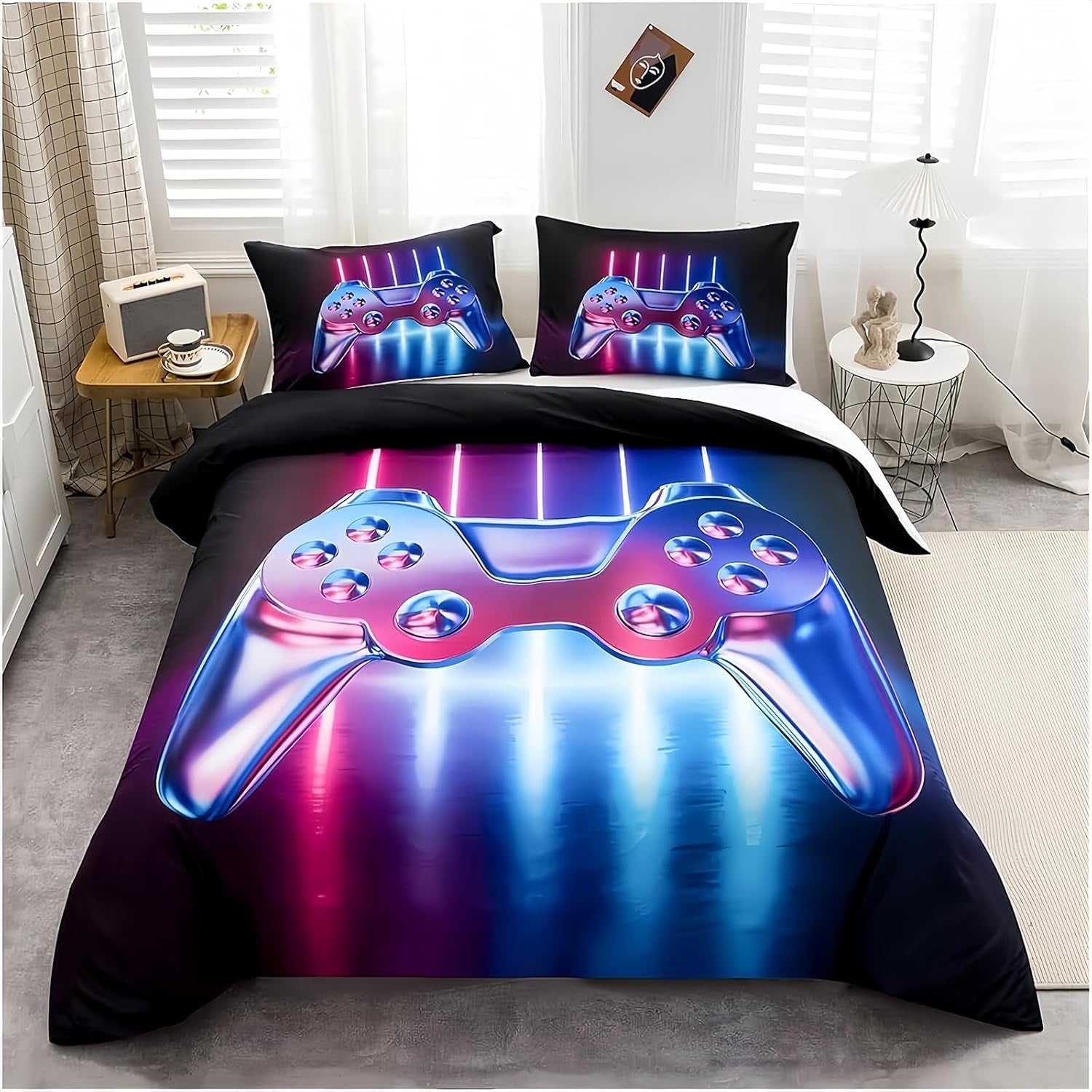 Set lenjerie copii si adolescenti, diverse modele Lenjerie de pat - copii Naty Shop Multicolor18 Single(135×200Cm)