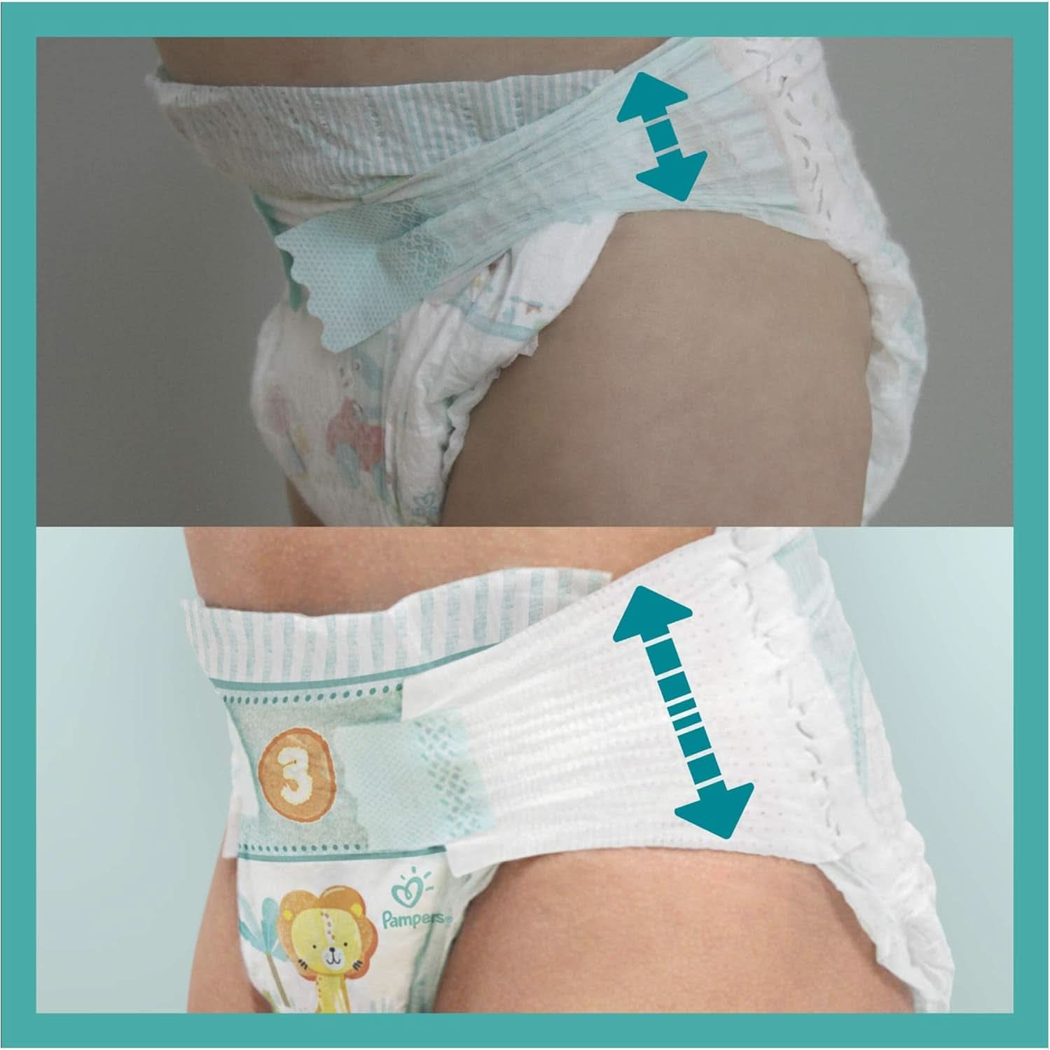Pampers (versiunea clasica), scutece pentru bebeluși mărimea 4+ (10-15 kg), 100 buc Mama si Copilul Naty Shop