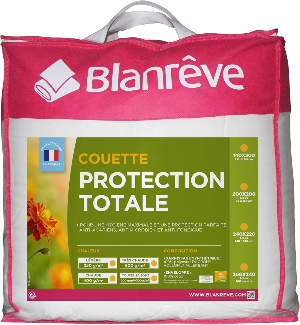 Blanrève Cthalvd011420 Duvet cover Hollofil Allerban warm white cotton 140 X 200 cm Quilts and quilts Naty Shop 140 X 200 Cm