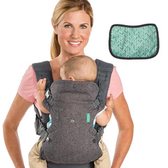 Marsupiu bebeluși Flip Advanced 4 în 1 cu bavetă și șervețele umede Pampers Sensitive, 1200 de șervețele (15 x 80) pentru pielea sensibilă a bebelușilor, testat dermatologic, articole esențiale pentru nou-născuți