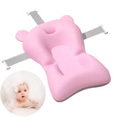 Baby Bath Support Pillow Anti Slip Soft Quick Dry Adjustable Mother and Baby Naty Shop Pink