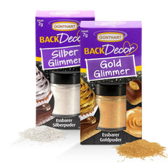 Günthart glitter, powder, gold and silver, set 2 x 7 grams Naty Shop Default Title