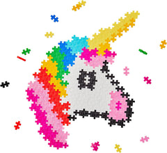 Plus-Plus 9603929, Geniales Konstruktionsspielzeug, Puzzle Einhorn, Kreativ-Bausteine, 250 Teile