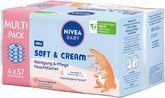NIVEA BABY Soft & Cream wet wipes for babies (4 x 57 pieces)