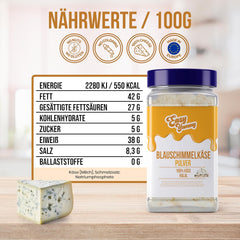 EASY YUMMY - Käsepulver 300g | Instant Käsegeschmack für Mahlzeiten & Snacks | Immer Bereit, Keine Kühlung Nötig | Aus 100% Real Cheese | Ideal als Popcorn-Topping