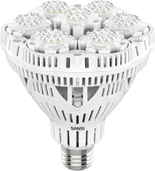 Lampă LED SANSI 36W cu spectru complet E27 pentru plante de interior, lampă LED de creștere cu lămpi de creștere PPFD ridicat pentru seră, grădină, flori, legume, hidroponică, dimensiune Ø11.5 * 13.3cm