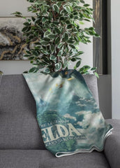Pătură Sherpa Zelda - Sky Totk - 100 X 150 Cm - Official Licensed Product, Green, Twin Paturi si Cuverturi HÔMADICT