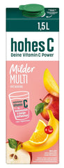 High C Mild Multivitamin (1 X 1.5L), 100% juice, apple, orange, acerola, mango, 7 vitamins, No added sugar according to law, Less acid, Vegan Non-alcoholic drinks Naty Shop