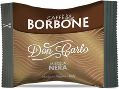 Caffè Borbone Don Carlo, Schwarze Kaffeemischung - 50 Kapseln - Kompatibel mit Lavazza®* A Modo Mio®* Haushalts-Espressomaschinen