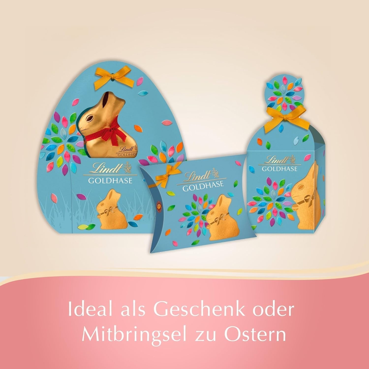 Lindt GOLDHASE Geschenk | 266 G | Vollmilch-Goldhasen & Schokoladen-Eier (Vollmilch, Cresta, Nougat) | Perfektes Schokoladen-Geschenk Für Ostern & Frühling Naty Shop