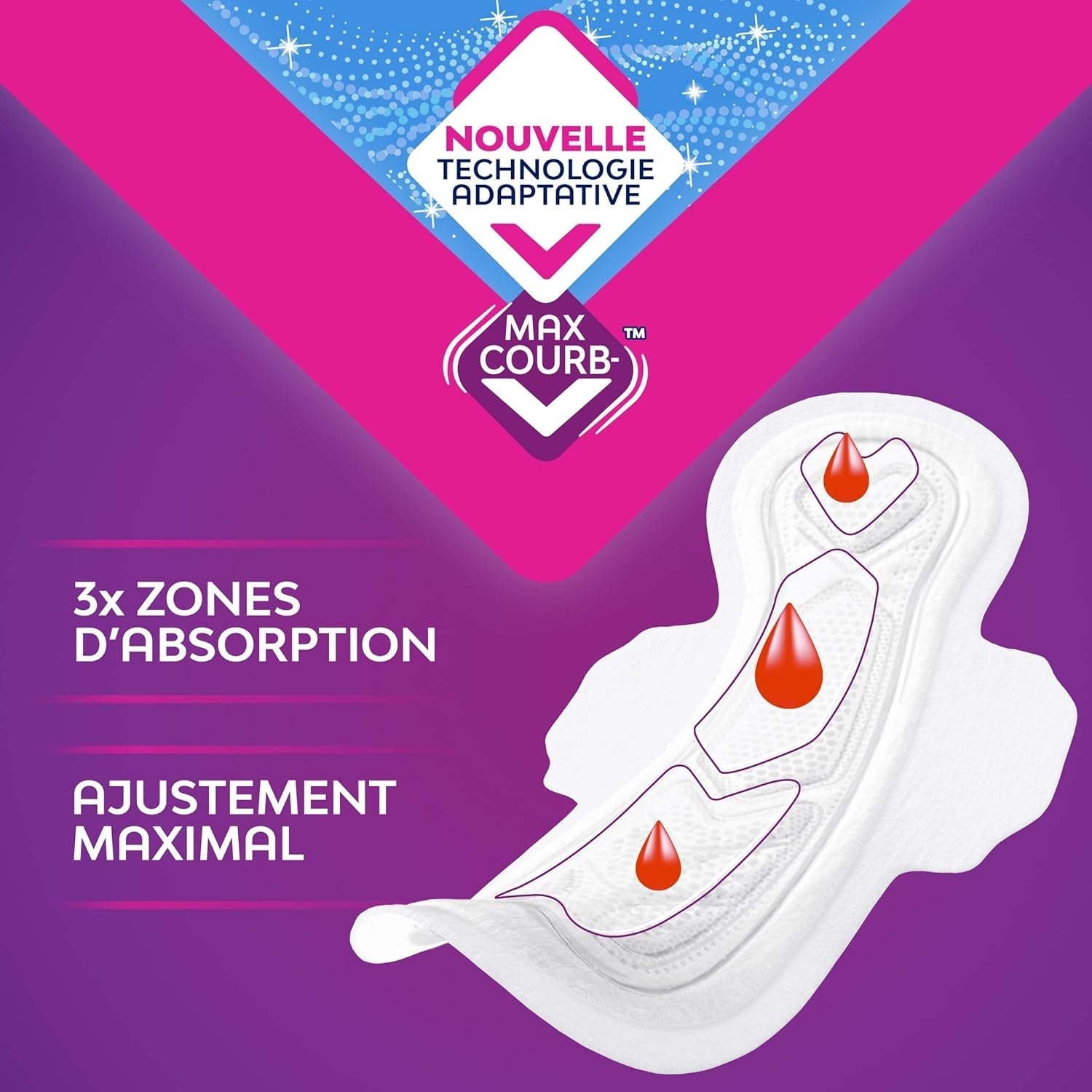 Șervețele igienice Ultra Goodnight cu aripi - Flux Very Abondants - 10 șervețele în plicuri individuale