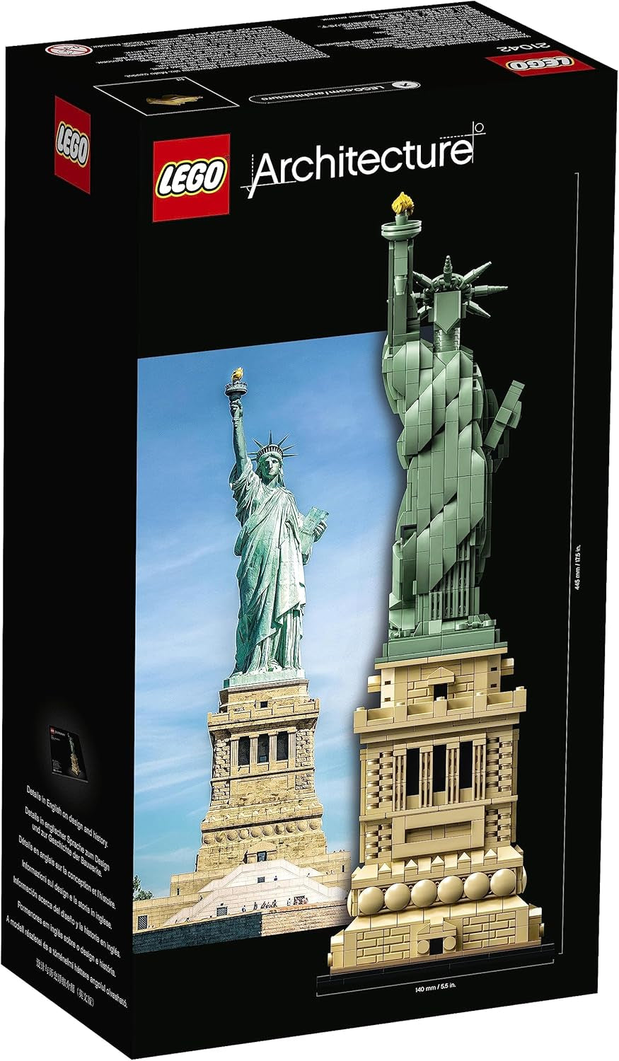 LEGO Architecture Statuia Libertății, set mare, kit model, suvenir New York, potrivit ca decor pentru casă și birou, idee de cadou pentru copii și adulți 21042 Seturi de constructie Besuche den LEGO-Store