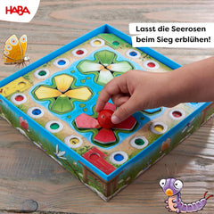 HABA Jumping Game - Dice Game for Ages 3 and Up with Pop-Up Water Lilies and Game Variations, Promotes Counting and Motor Skills, 2-4 Players - 1305272001