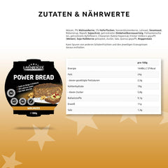 Layenberger Prower Bread Walnut, Eiweiß- Und Ballaststoffquelle, Ohne Konservierungsmittel, Ohne Hefe, Ohne Mehl, Mit 14G Protein Pro 100G, (1 X 500G) Mixture for baking and cooking Naty Shop