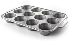 Kitchenaid Aluminized Steel Bakeware Muffin Tray Non-Stick Oven Safe Dishwasher Safe Gray Naty Shop Baking Pans & Trays