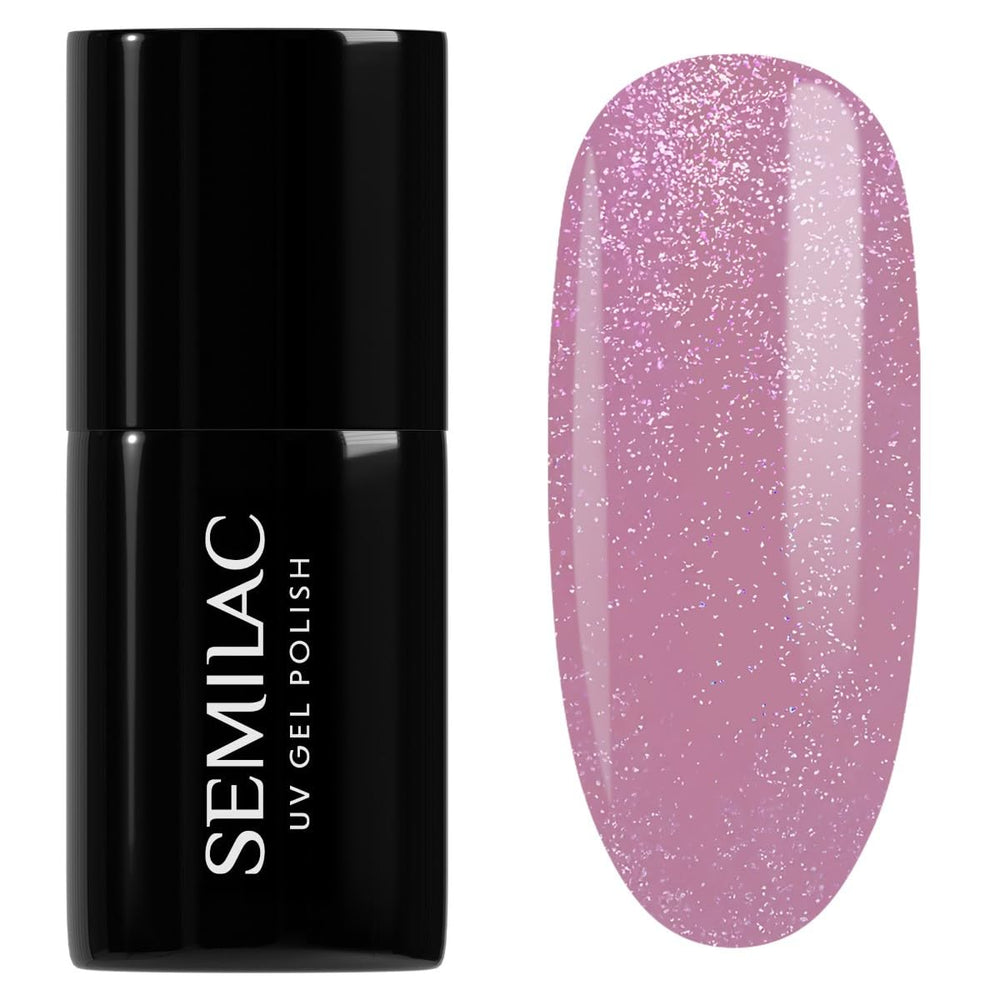 UV nail polish Semilac Hybrid 319 Shimmer Dust Pink 7ml