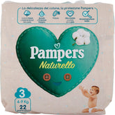 Pampers Naturello Midi, 22 diapers, size 3 (4-9 kg)