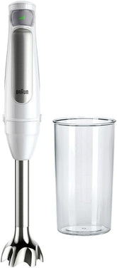 Braun Household Hogar Multiquick 7 Armmixer, Spritzschutz-Technologie, Spülmaschinenfest, Bpa-Freier Kunststoffbecher, MQ7000, 1000 W, Weiß Bucatarie Naty Shop