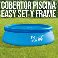 Prelată solară Intex pentru piscine Easy și Frame, lățime 305 cm, grosime 120 microni, dimensiune fabricată: aprox. 290 cm, 28011 Albastru