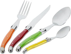 Pradel Excellence I7214P Besteckgarnitur Laguiole, Pastelfarben, 24-Teilig Kitchen Naty Shop