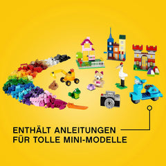 LEGO Classic Big Building Blocks Box, Construction Toy for Girls and Boys with Storage Box, Contains Colorful Bricks, Tires, Doors, etc. in 33 colors, gift for children from 4 years 10698