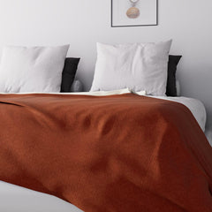 Soleil D'Ocre, Adele, bedspread, sofa throw, cotton, brick red, 220 X 240 Cm Beds and Blankets Besuche den Soleil d'ocre-Store