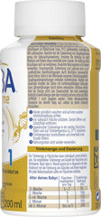 BEBA Nestlé BEBA SUPREME 1 Infant formula: Ready-to-drink bottles with Omega 3, 1 pack (1 x 200 ml)