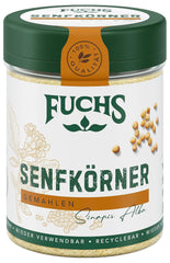 Fuchs Gewürze - Senfkörner gemahlen - für die Zubereitung von Rubs, zum Verfeinern von Suppen und Saucen - natural ingredients - 45 g in wiederverwendbarer, recyclebarer Dose
