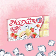 Schogetten Freeze Me Strawberry Limited Edition - Kall chokladglass med intensiv jordgubbssmak