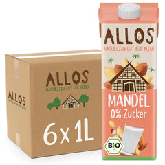 Allos Mandeldrink Sugar Free Mandel Natur Vegan Lactose 1L