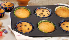 , Form 6 muffins 18.5x27cm, black Molds and trays for baking Naty Shop