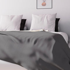 Soleil D'Ocre Adele, Zigzag cover, Thrown from the sofa, Polycoton, Grey, 220 X 240 Cm Duvets and quilts Naty Shop