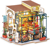 Robotime DG145 Rolife Emily's Flower Shop Miniature Doll's House Made of wood, metal, fabric and cardboard, Dimensions: 22 X 15 X 17 Cm, Dollhouses Naty Shop Default title