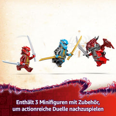 LEGO NINJAGO Kais Sturmreiter-Mech - Fliegendes Motorrad Spielzeug mit 3 Minifiguren - Mech mit beweglichem Kopf, Armen und Legen - Bauspielzeug - Geschenk für Jungen & Mädchen ab 7 Jahren 71830