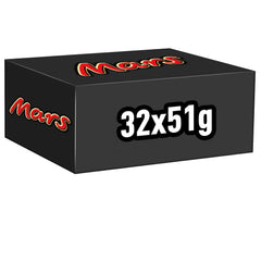 Mars chocolate bars, with caramel, nougat and milk chocolate, 32 packs x 51g