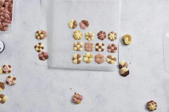 Presă de biscuiți Betty Bossi pentru tăierea ușoară a aluatului - presă de biscuiți cu 6 modele diferite