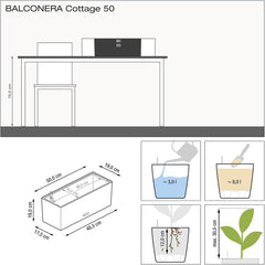 LECHUZA BALCONERA Cabană 50 alb 15600
