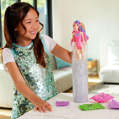 Barbie Color Reveal Fashion Doll and Accessories with 6 Surprises, Disco Star Series with Metallic Glitter and Color Changing Top (Styles May Vary), JCP01 Naty Shop Dolls
