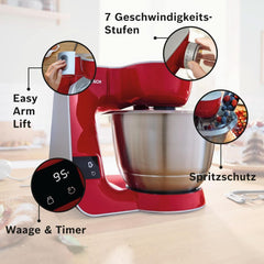 Food processor Bosch Series 4 MUM5X720, integrated scale, stainless steel bowl 3.9L, mixer 1.25L, 1000W Accessories Food and Breastfeeding Bebe Naty Shop