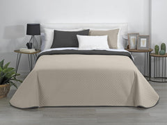 Estoralis | AVA | Reversible Quilt | For All Seasons | Color - Grey/Anthracite | For Bed 180 Cm. (270 X 270 Cm. Ancho X Alto) | Quilted quilt Quilts and quilts Naty Shop