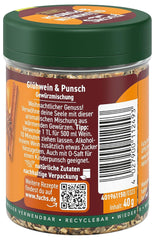 Fuchs Gewürze - Glühwein und Punsch Gewürz - weihnachtliche Gewürzmischung für Wein und Punsch - aus natürliche Ingredient - 40 g in wiederverwendbarer, recyclebarer Dose